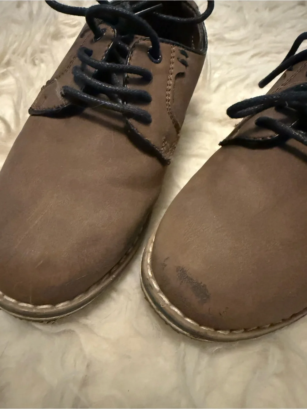 Kids Brown Casual Lace-Up Shoes